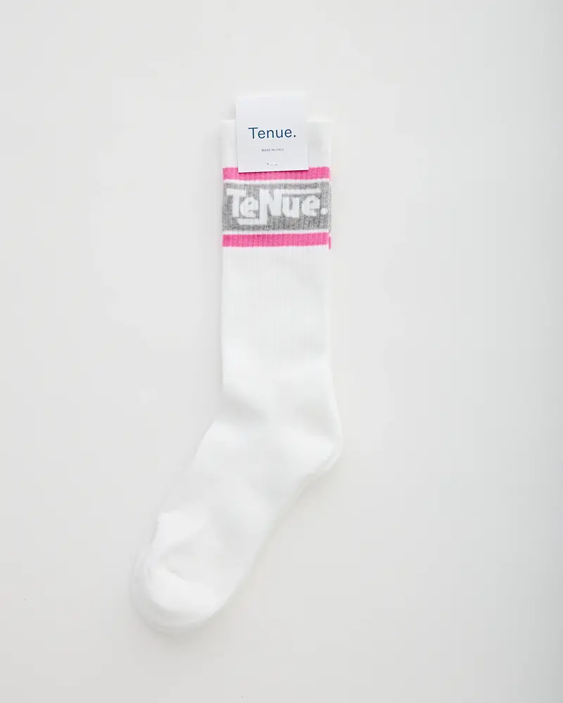 Tenue Venice sport socks pink / grey stripe