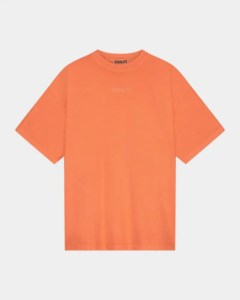 Stieglitz Garment dyed oversized T-shirt orange