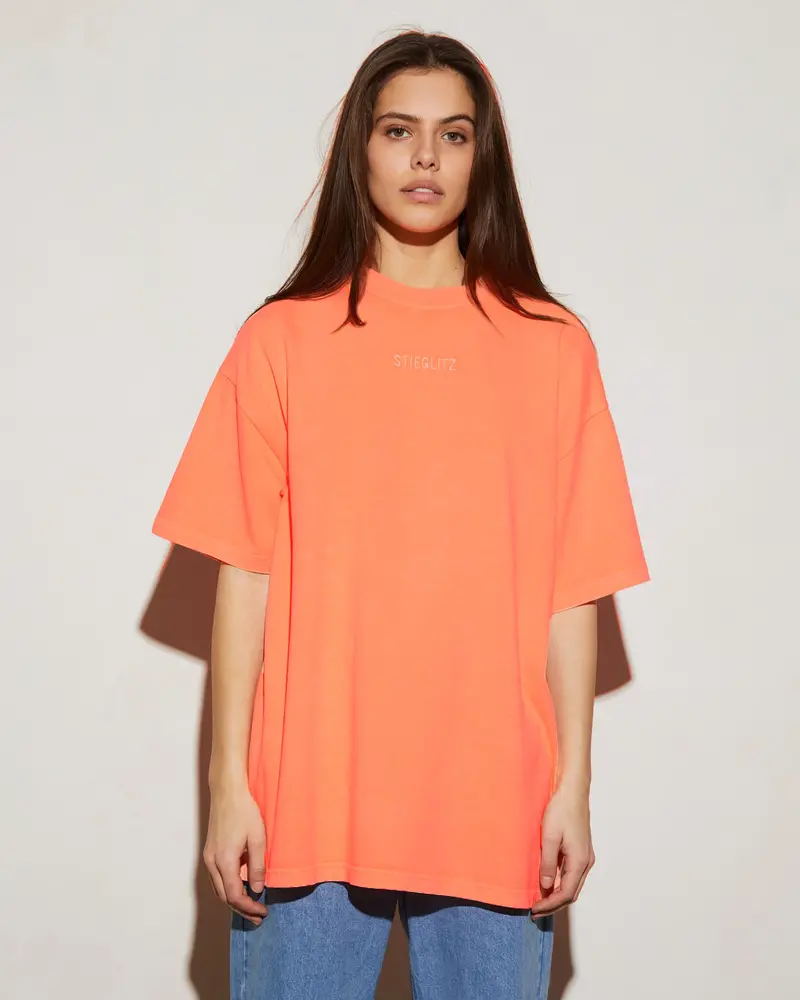 Stieglitz Garment dyed oversized T-shirt orange