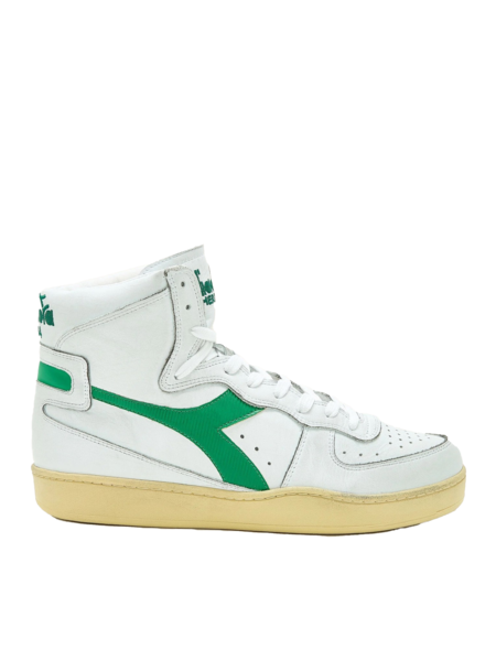 Diadora Mi basket used sneakers white / verdant green