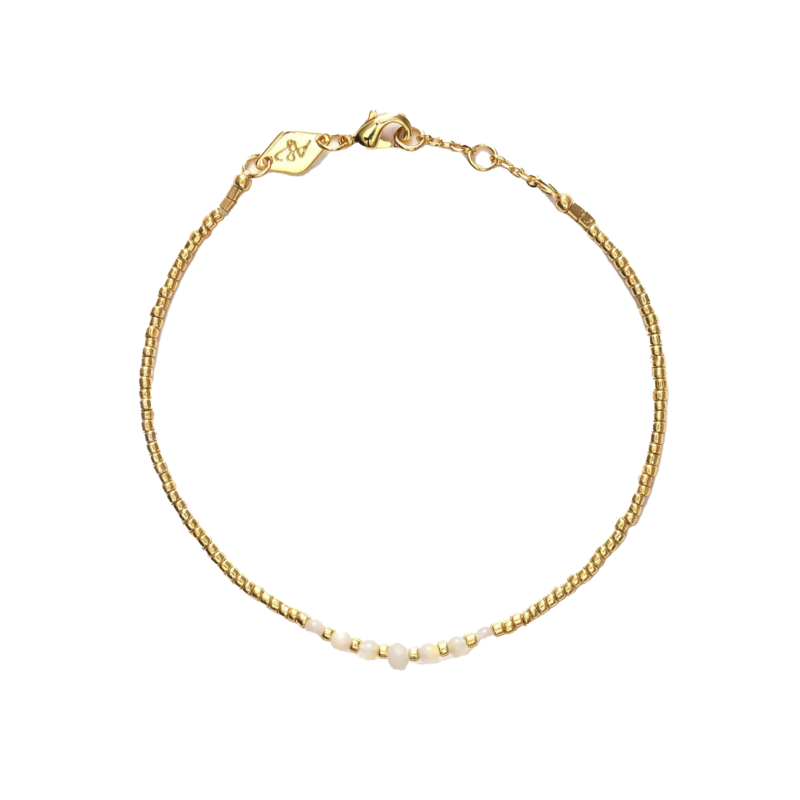 Anni Lu Bead & gem armband pearls