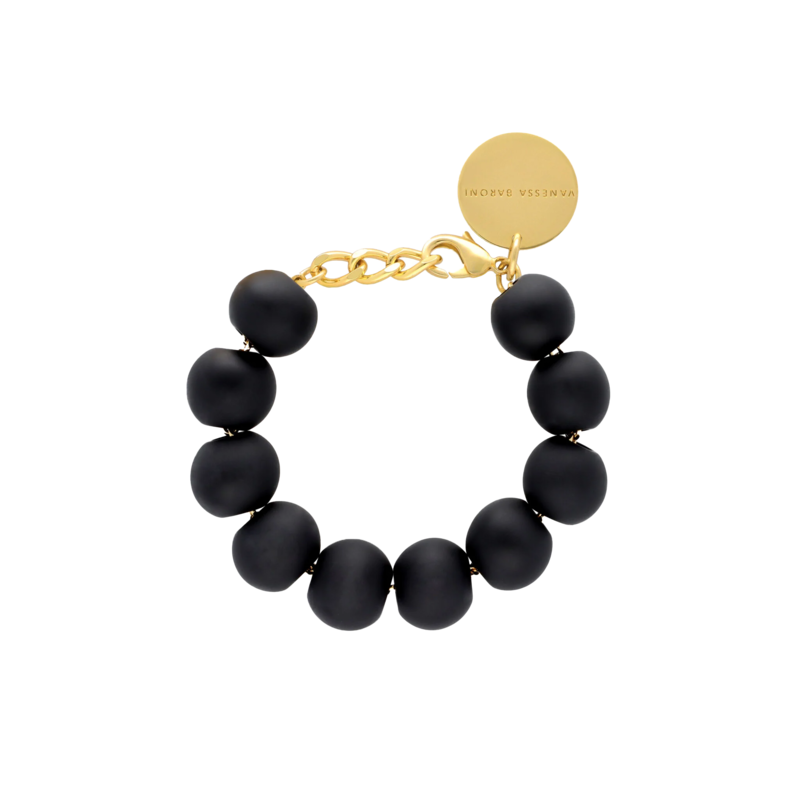 Vanessa Baroni Beads bracelet matt black