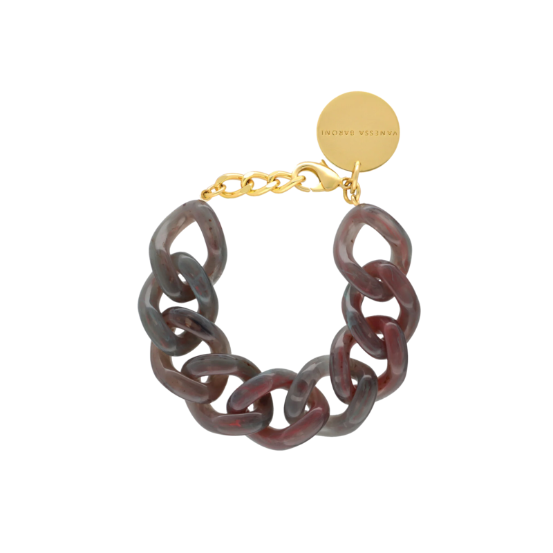 Vanessa Baroni Flat chain bracelet ikat marble