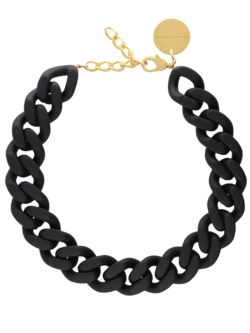 Vanessa Baroni Flat chain necklace matt black