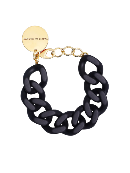 Vanessa Baroni Flat chain bracelet matt black