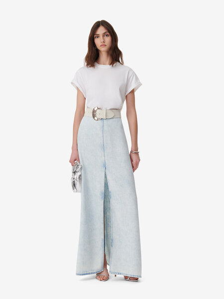 Iro Carolia lange rok light blue denim