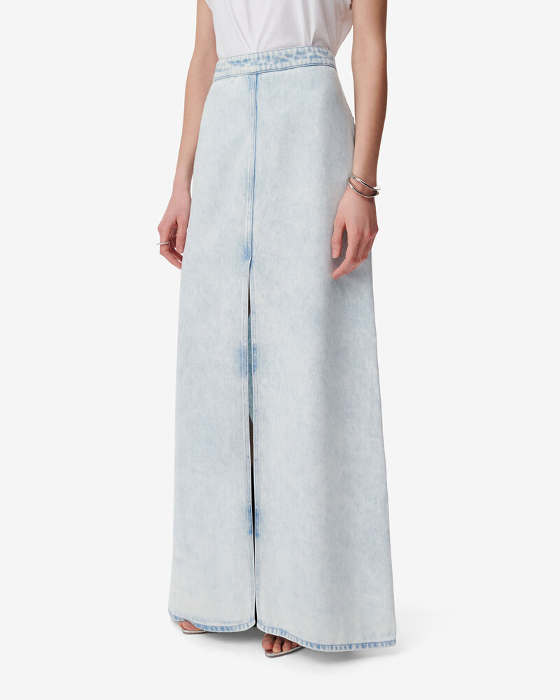 IRO Carolia lange rok light blue denim