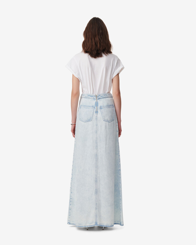 IRO Carolia lange rok light blue denim