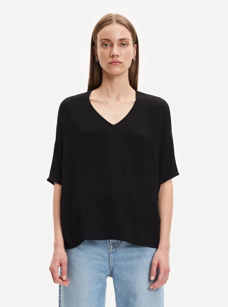 Samsoe Samsoe Mains v-neck top 5687 black