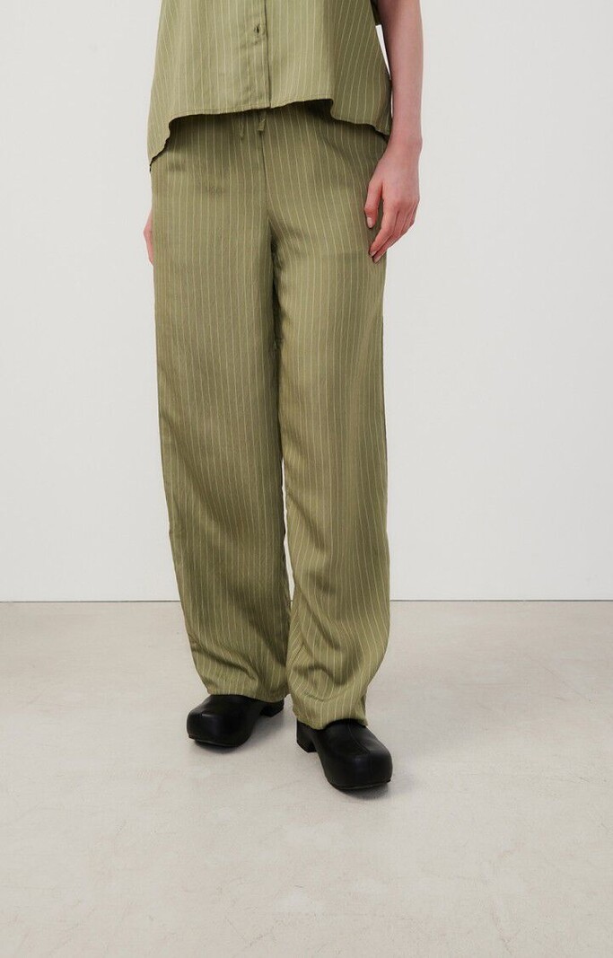 American Vintage OKYROW OKY10AE pantalon olive raye