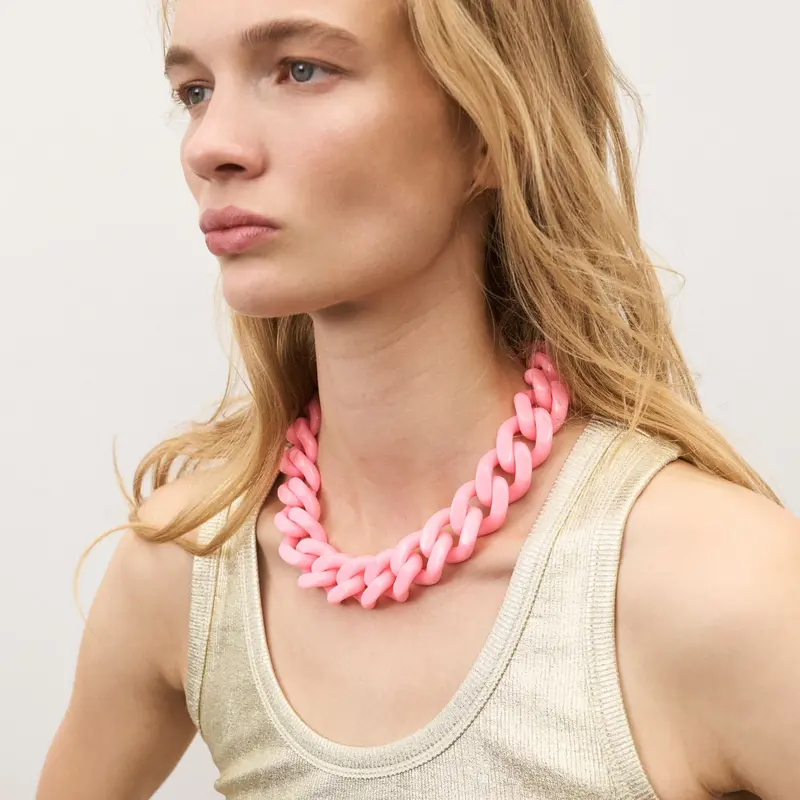 Vanessa Baroni Flat chain necklace bubble gum