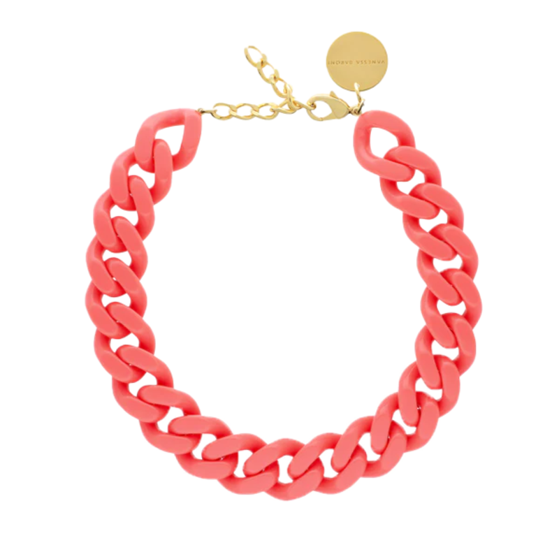 Vanessa Baroni Flat chain necklace new flamingo