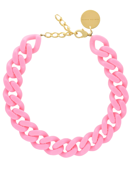 Vanessa Baroni Flat chain necklace bubble gum