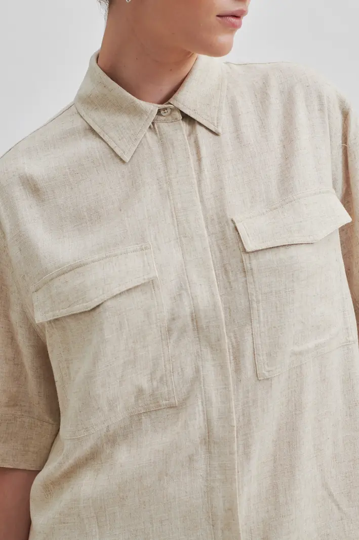 Second Female Linoraw Shirt Vintage Khaki