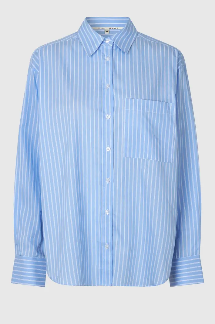 Second Female Amale Shirt blouse Light blue stripe