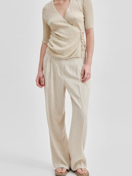 Second Female Linoraw Trousers Vintage Khaki