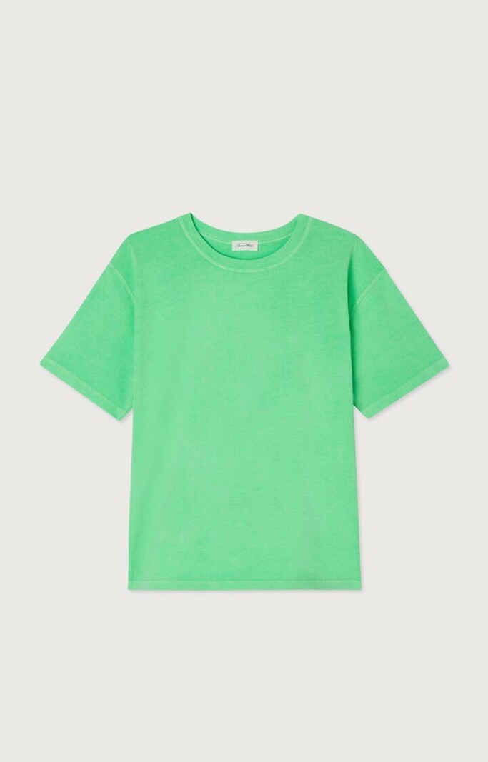 American Vintage FIZ02AE T-shirt Vert Fluo