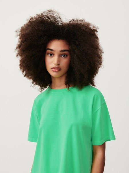 American Vintage FIZ02AE T-shirt Vert Fluo