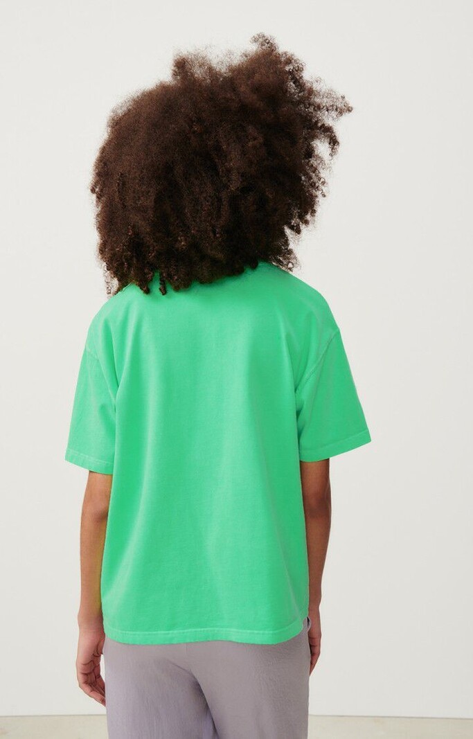 American Vintage FIZ02AE T-shirt Vert Fluo