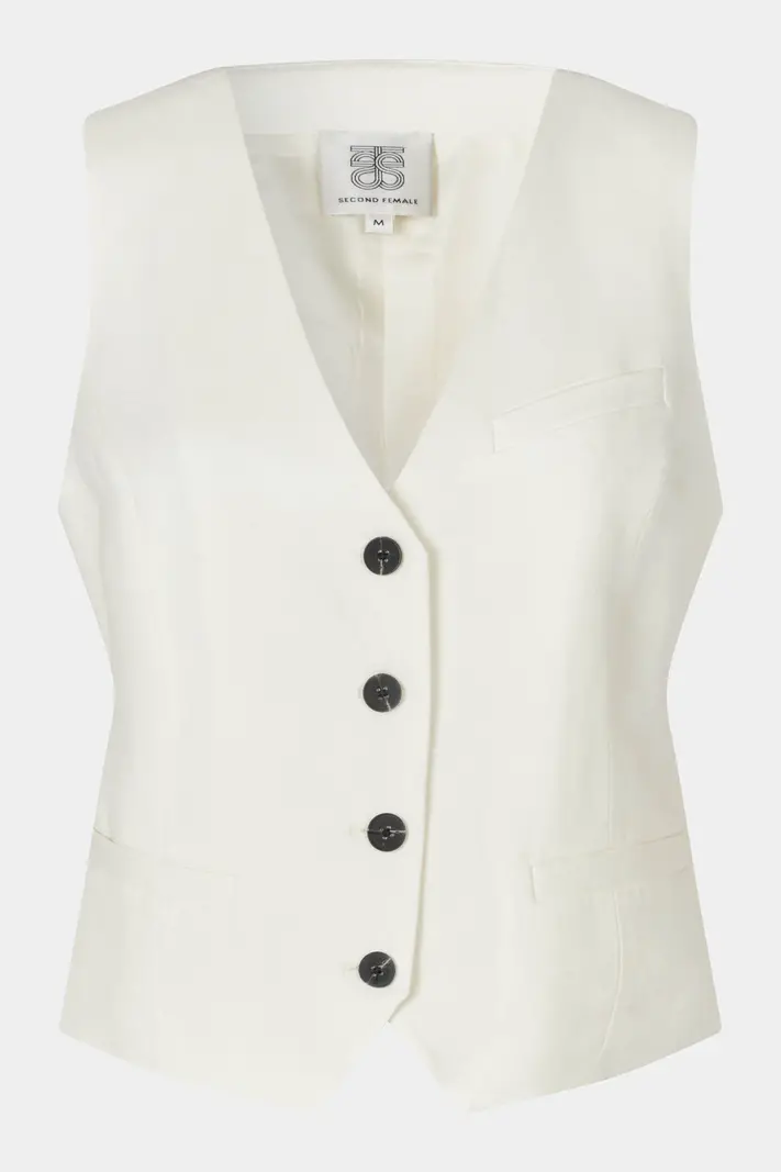 Second Female Lino waistcoat Antique White