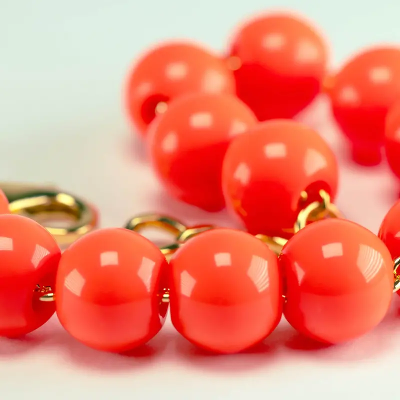 Vanessa Baroni Mini beads Bracelet neon coral