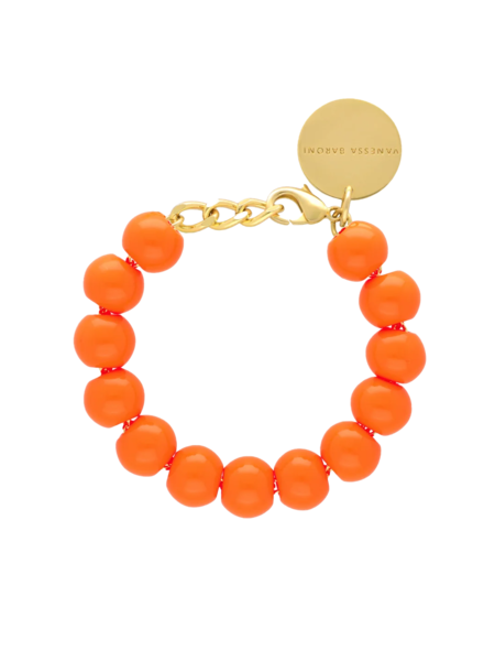 Vanessa Baroni Mini beads bracelet Neon orange