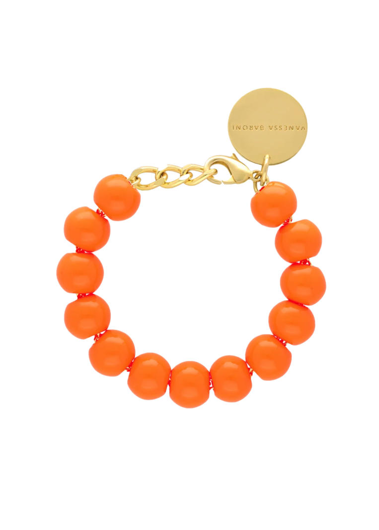 Vanessa Baroni Mini beads bracelet Neon orange