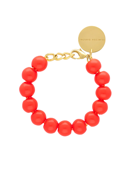 Vanessa Baroni Mini beads Bracelet neon coral