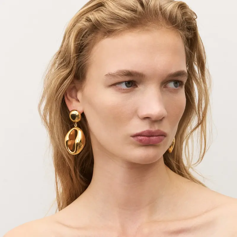 Vanessa Baroni Turtle Earring gold