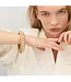 Vanessa Baroni Raffia Pearl Bangle beige