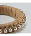 Vanessa Baroni Raffia Pearl Bangle beige