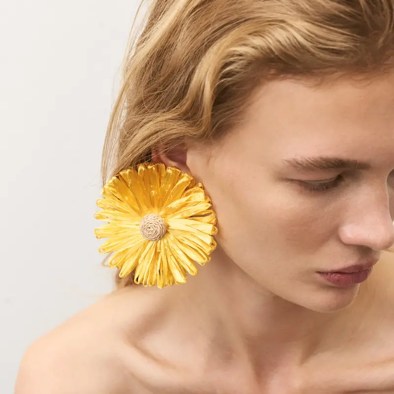 Vanessa Baroni Sunflower Earring Yellow