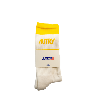 Autry Socks SOPU stripes wht/yellow