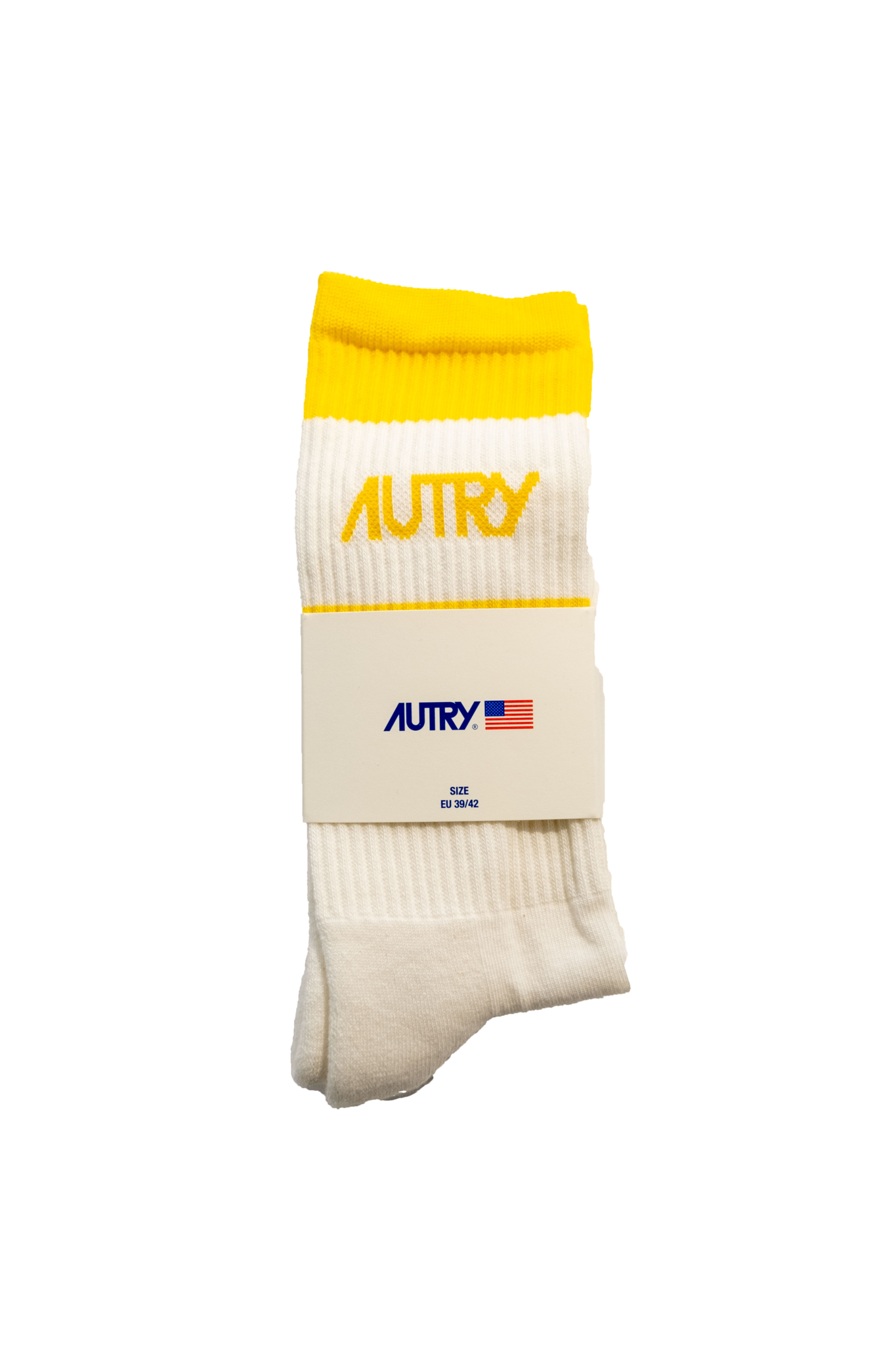 Autry Socks SOPU stripes wht/yellow