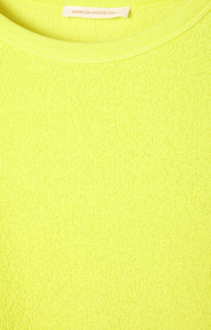 American Vintage BOBY03 Trui Jaune Fluo