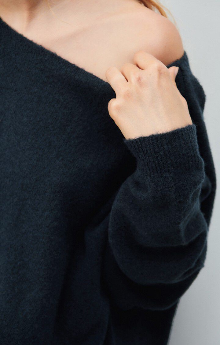 American Vintage DAM225 Trui Navy blue chine noir