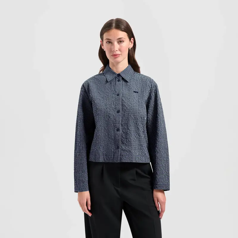 OLAF Cropped shirt jacket Navy