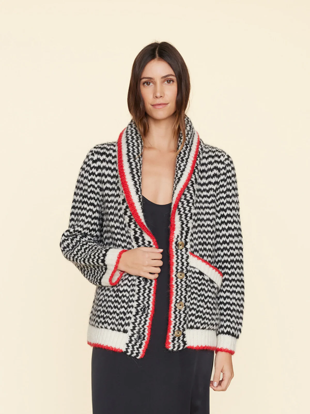 Xirena Coltyn sweater jasje Black creme