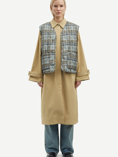 Samsoe Samsoe Sarooney Trenchcoat jas Olive gray