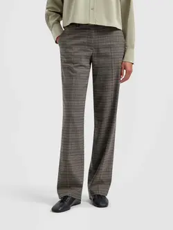 OLAF Check tailored straight pantalon Grey check