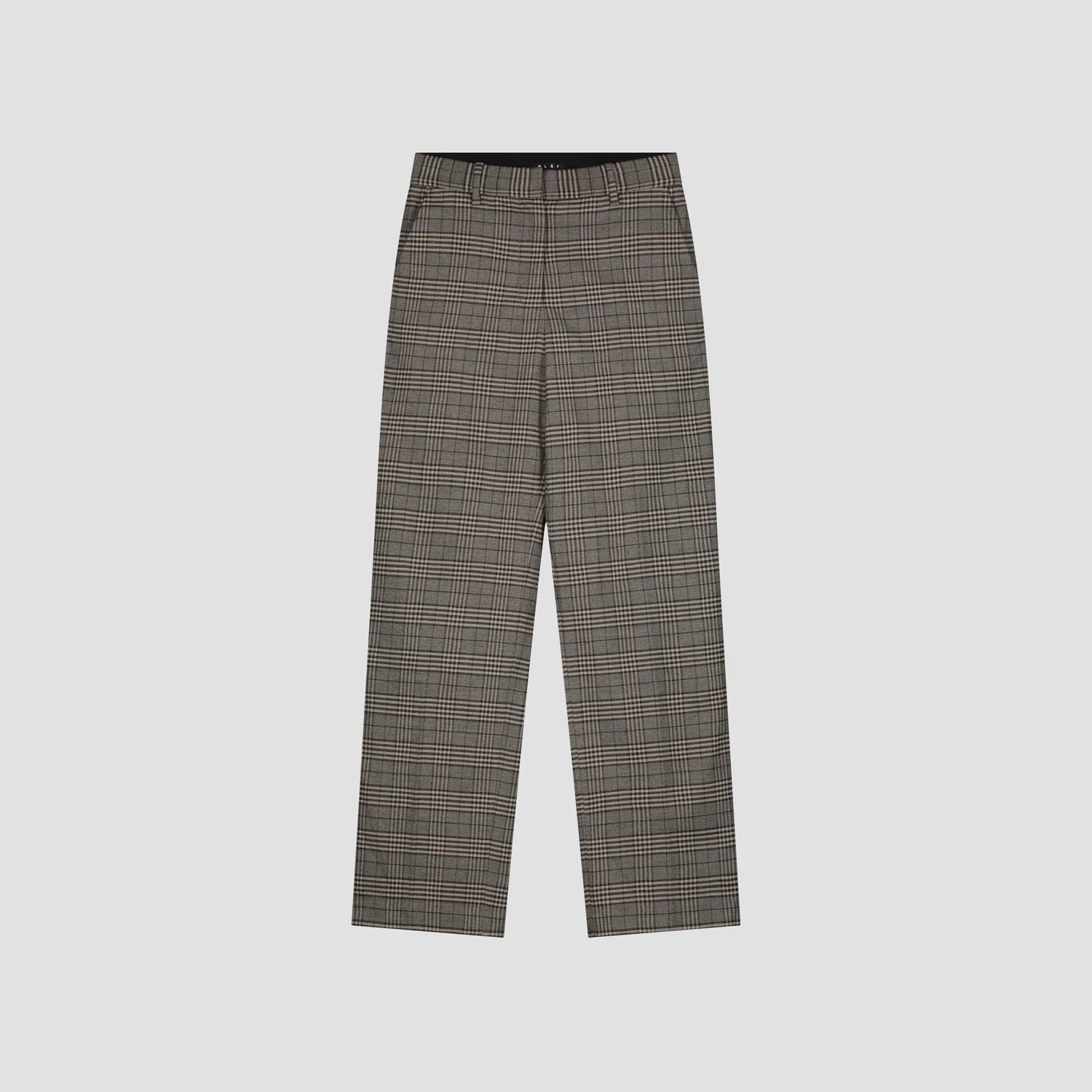 OLAF Check tailored straight pantalon Grey check