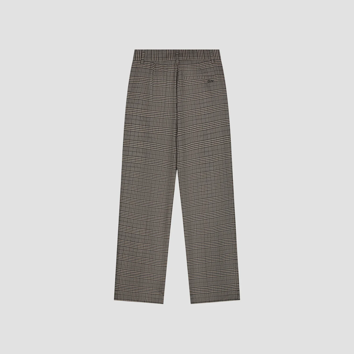 OLAF Check tailored straight pantalon Grey check