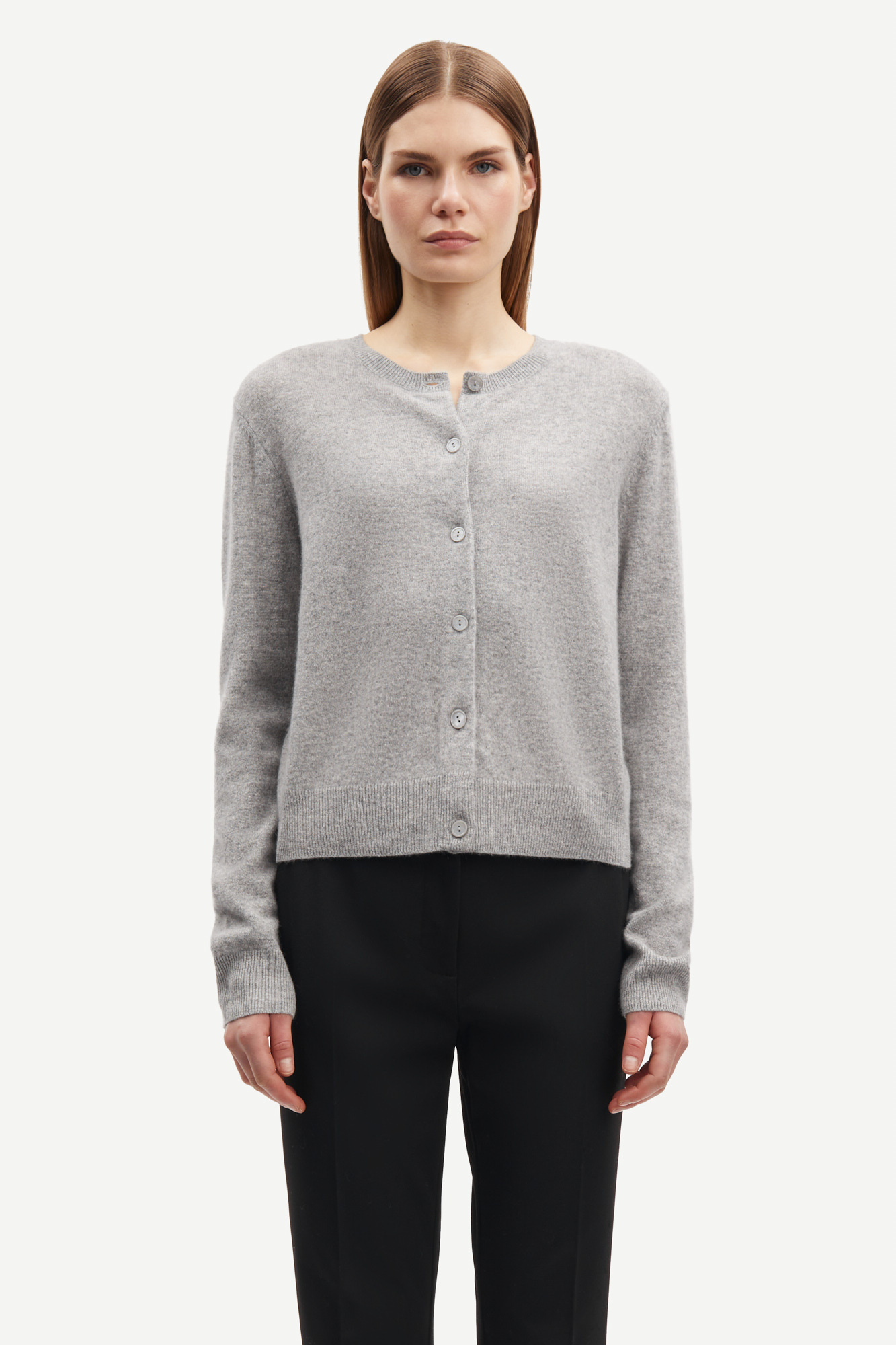 Samsoe Samsoe Saboston cardigan Vest Grey Melange
