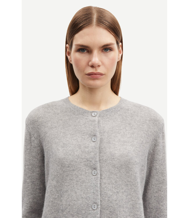 Samsoe Samsoe Saboston cardigan Vest Grey Melange