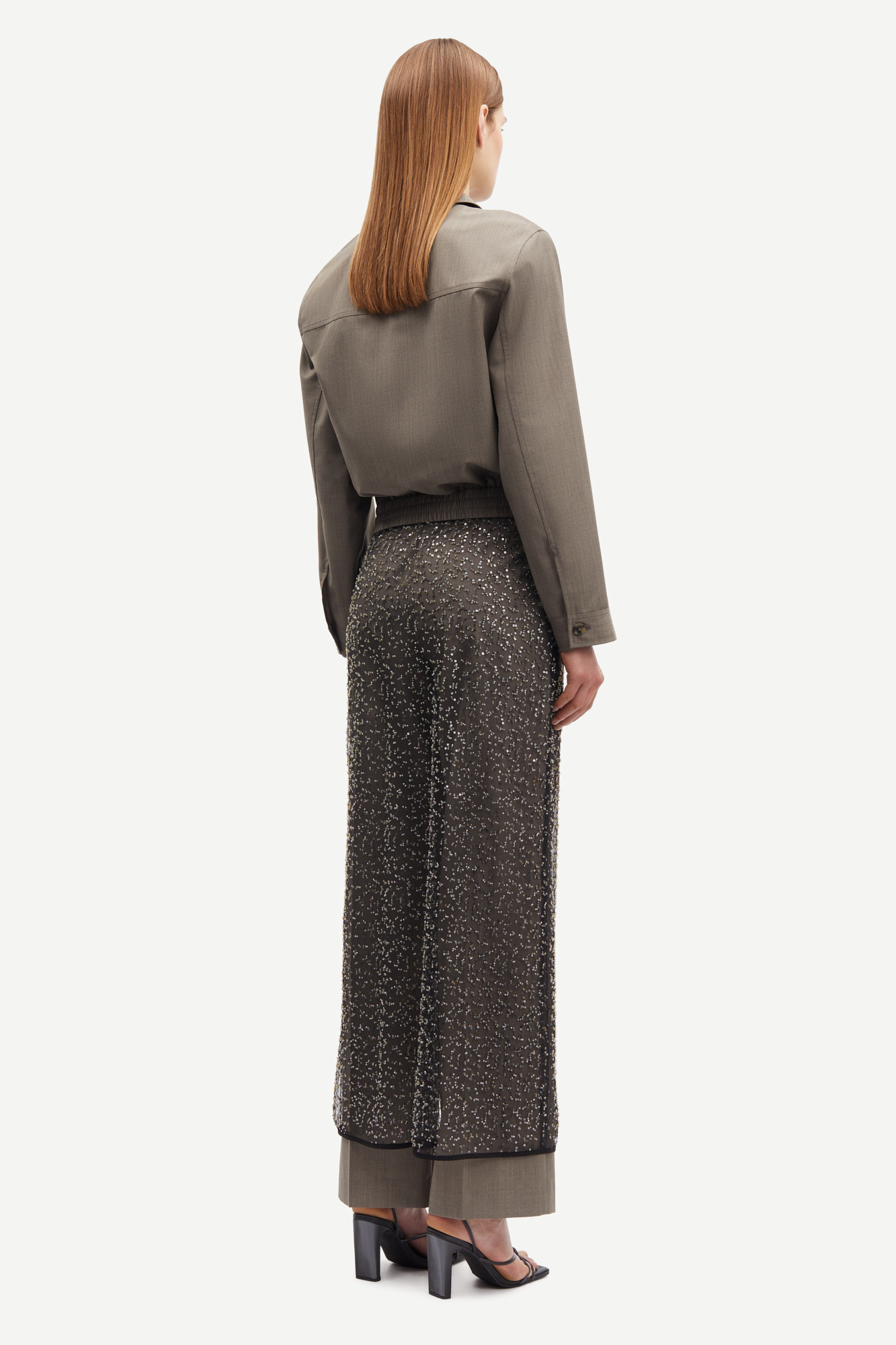 Samsoe Samsoe Saagneta long skirt Black glitter