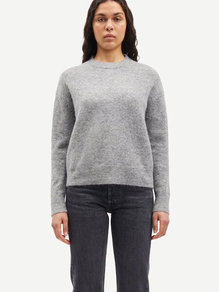 Samsoe Samsoe Anour o-n trui Grey melange