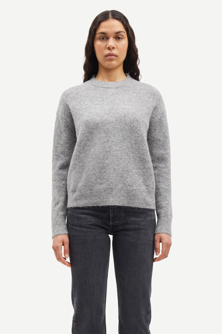 Samsoe Samsoe Anour o-n trui Grey melange