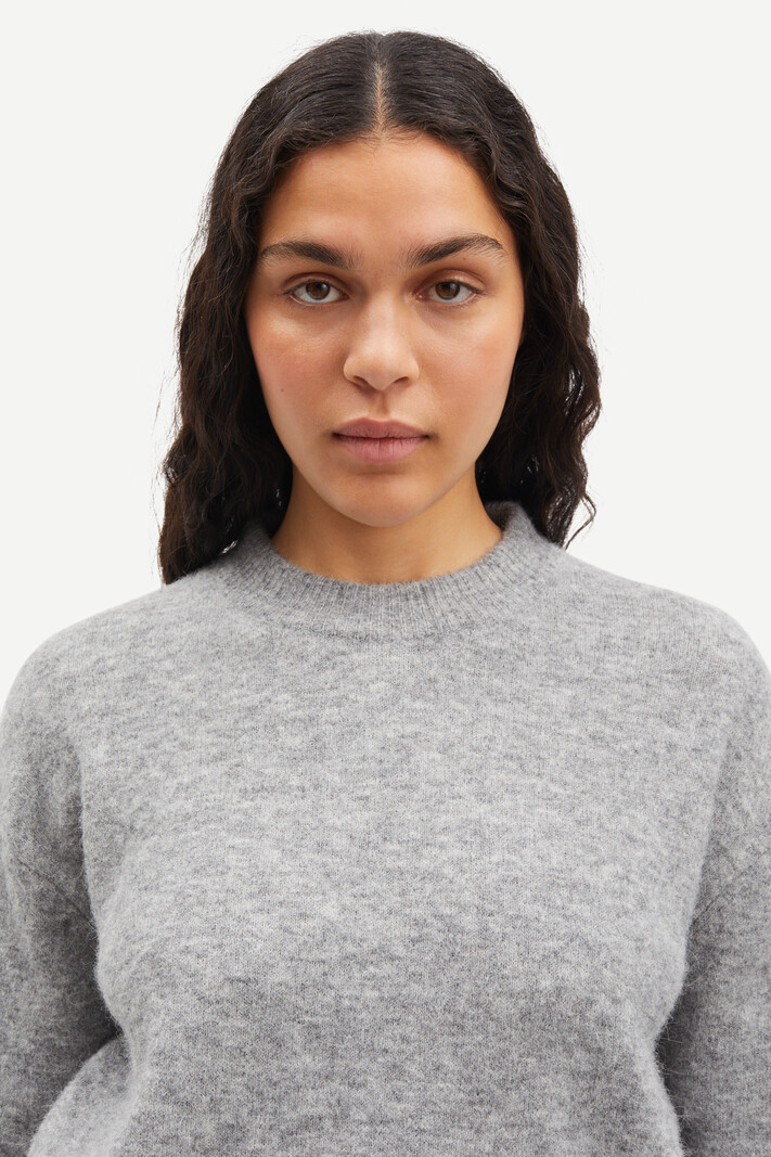 Samsoe Samsoe Anour o-n trui Grey melange