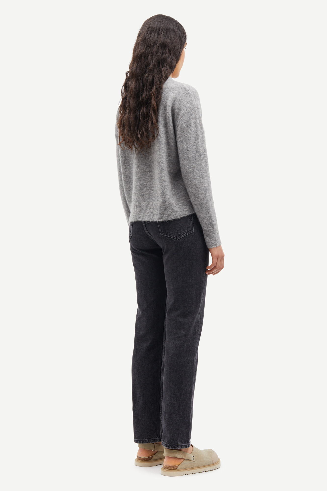 Samsoe Samsoe Anour o-n trui Grey melange