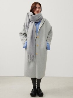 American Vintage ZI20AH Sjaal Gris chine noir